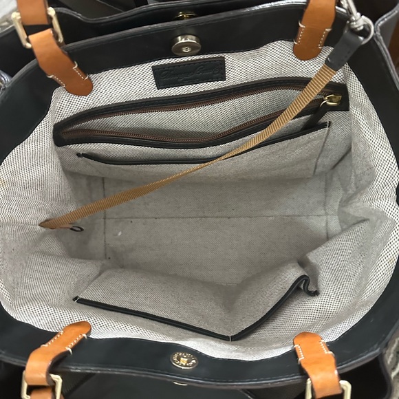 Dooney & Bourke Black and Brown Tote - Picture 2 of 6
